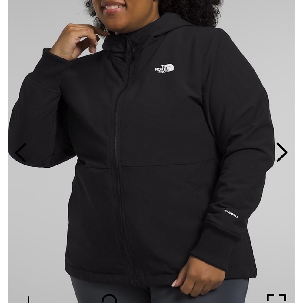 The North Face Women’s Plus Shelbe Raschel Hooded Jacket size 1X Black